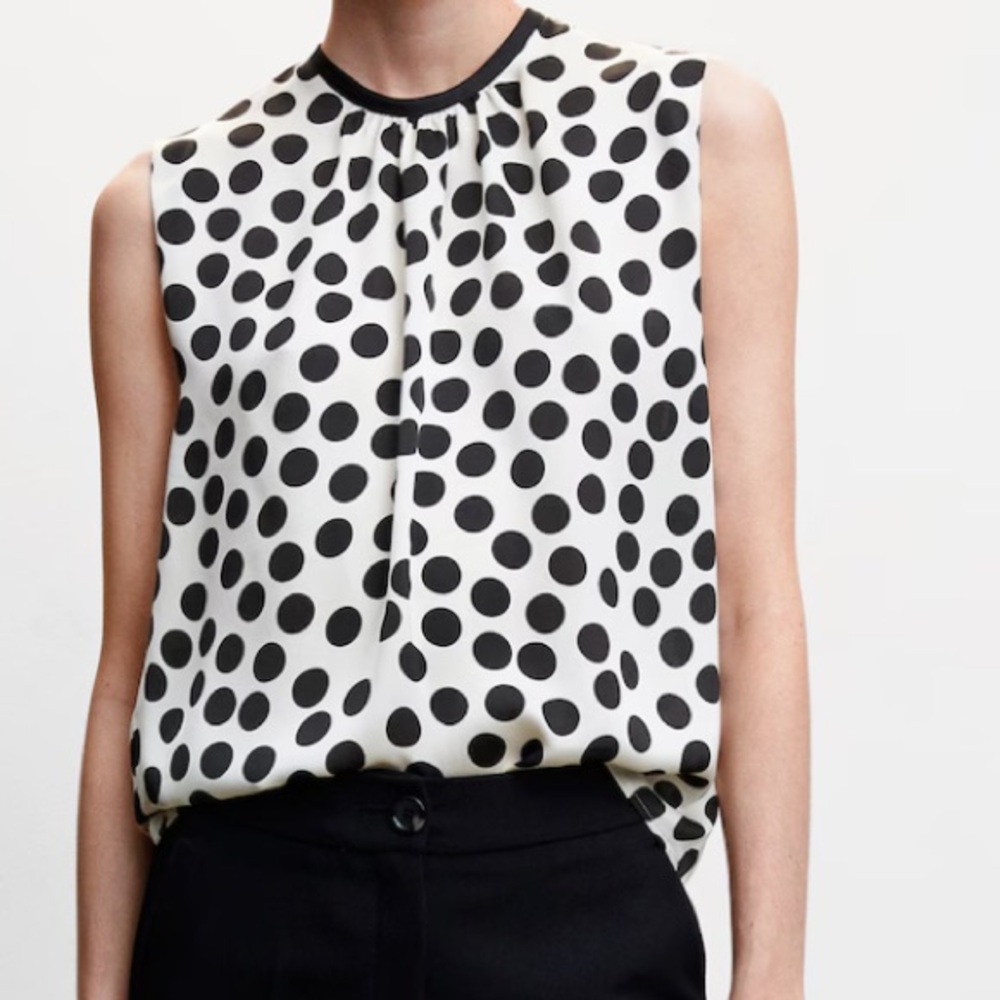New Polka-dot print blouse